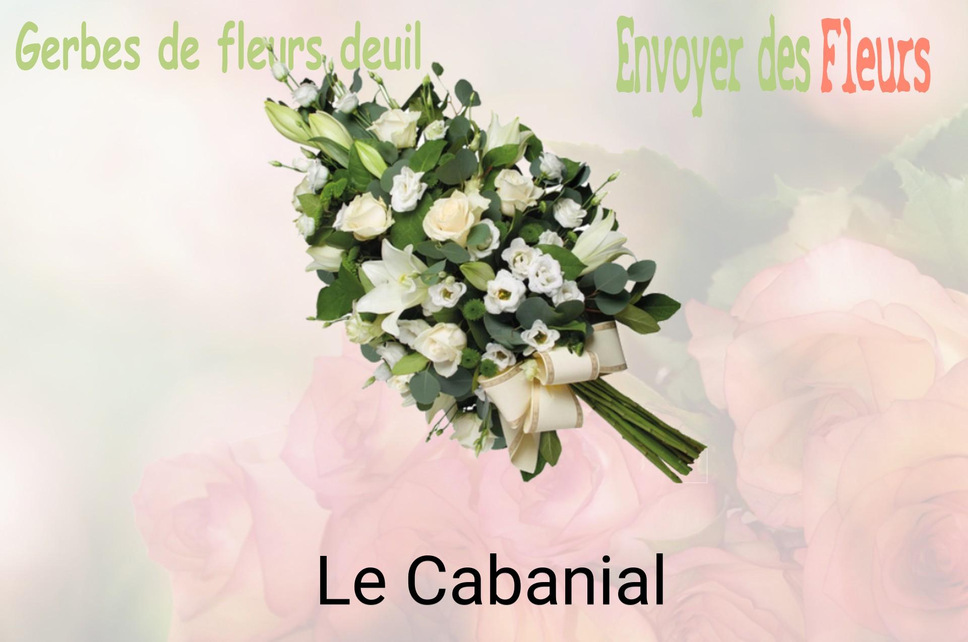 Gerbe de fleurs de deuil livrée à Le Cabanial